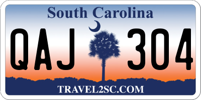 SC license plate QAJ304