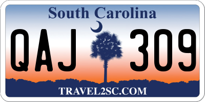 SC license plate QAJ309