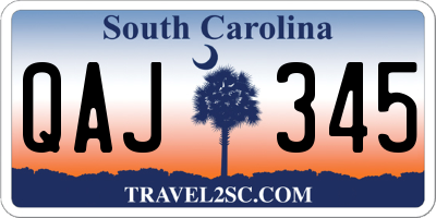 SC license plate QAJ345