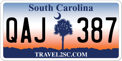 SC license plate QAJ387