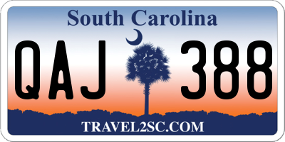 SC license plate QAJ388