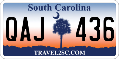 SC license plate QAJ436