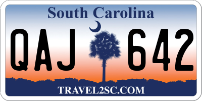 SC license plate QAJ642