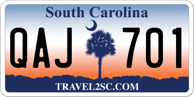 SC license plate QAJ701