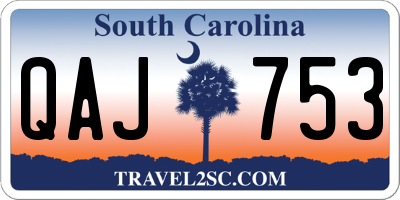 SC license plate QAJ753