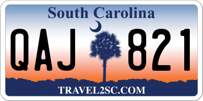 SC license plate QAJ821