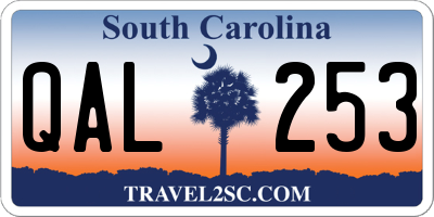 SC license plate QAL253