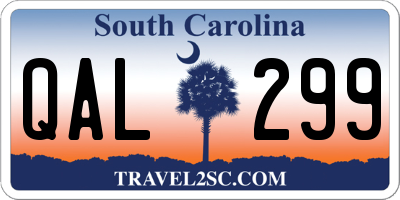 SC license plate QAL299