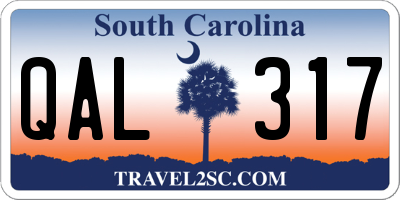 SC license plate QAL317