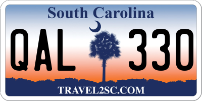 SC license plate QAL330