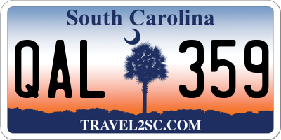 SC license plate QAL359