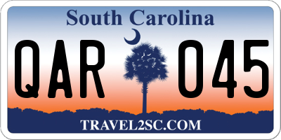 SC license plate QAR045