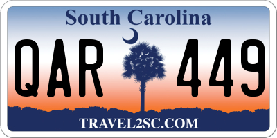 SC license plate QAR449