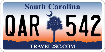 SC license plate QAR542