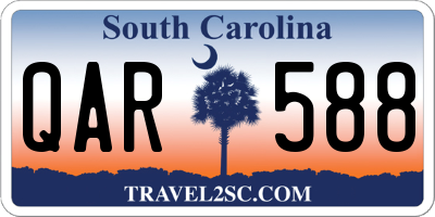 SC license plate QAR588