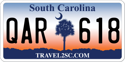 SC license plate QAR618