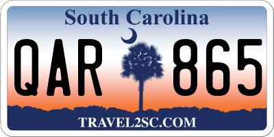 SC license plate QAR865