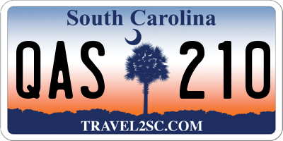 SC license plate QAS210