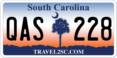SC license plate QAS228