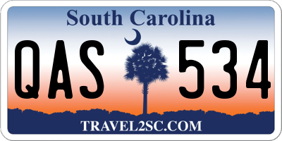 SC license plate QAS534