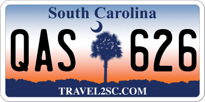 SC license plate QAS626