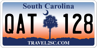 SC license plate QAT128