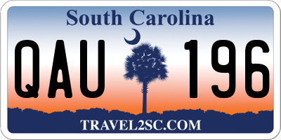 SC license plate QAU196