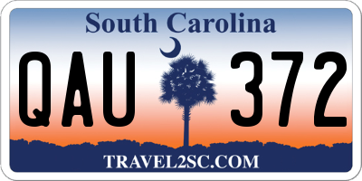 SC license plate QAU372
