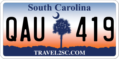 SC license plate QAU419
