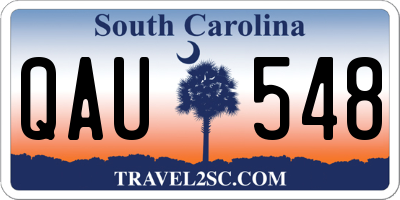 SC license plate QAU548