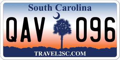 SC license plate QAV096