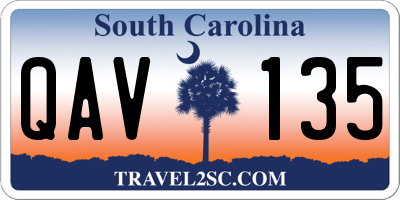 SC license plate QAV135