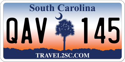SC license plate QAV145