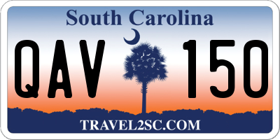 SC license plate QAV150