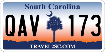SC license plate QAV173