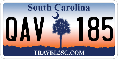 SC license plate QAV185