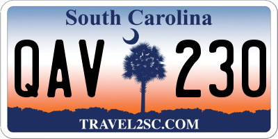 SC license plate QAV230