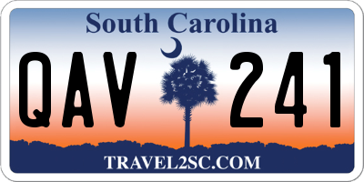 SC license plate QAV241