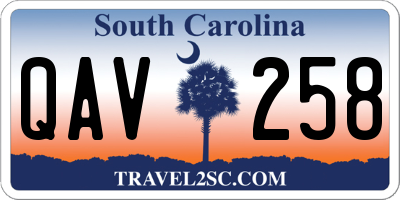 SC license plate QAV258