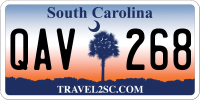 SC license plate QAV268