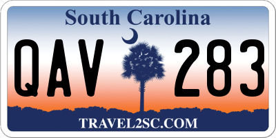 SC license plate QAV283