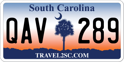 SC license plate QAV289