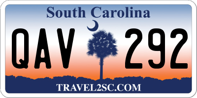 SC license plate QAV292