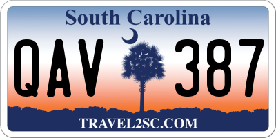 SC license plate QAV387
