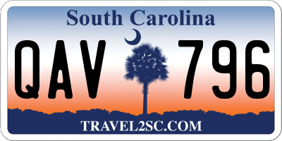 SC license plate QAV796