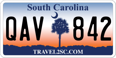 SC license plate QAV842