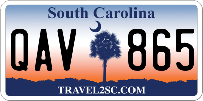 SC license plate QAV865