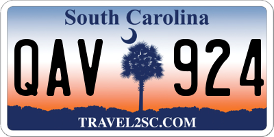 SC license plate QAV924