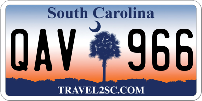 SC license plate QAV966