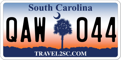 SC license plate QAW044